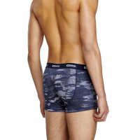 DIESEL mens boxer shorts, 3-pack - DAMIEN-UTLT, cotton stretch, plain/patterned Blue S (Small)