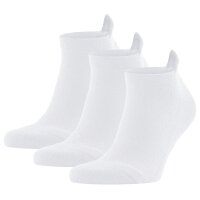 FALKE Unisex Sneakersocken 3er Pack - Cool Kick, Socken, Polyester, einfarbig, kurz Weiß 35-36