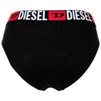 DIESEL Damen Highwaist-Slips, 3er Pack - SAM-D-CORE, Cotton Stretch, Logobund Schwarz/Rot/Weiß XS