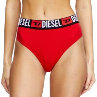 DIESEL Damen Highwaist-Slips, 3er Pack - SAM-D-CORE, Cotton Stretch, Logobund Schwarz/Rot/Weiß XS