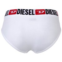 DIESEL Damen Slips, 3er Pack - OXY-D-CORE, Cotton Stretch, Logobund Schwarz/Rot/Weiß XS
