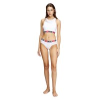 DIESEL womens high-waist briefs, 3-pack - SAM-D-CORE, cotton stretch, logo waistband Black/Red/White XS (X-Small)