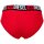 DIESEL womens high-waist briefs, 3-pack - SAM-D-CORE, cotton stretch, logo waistband Black/Red/White XS (X-Small)