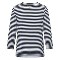 JOOP! Damen Langarmshirt - Tala, gestreift, Logo, Rundhals, Jersey, Cotton Stretch Dunkelblau/Weiß XL