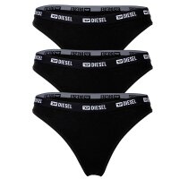 DIESEL Damen Strings, 3er Pack - LIZ-D-BOX, Cotton Stretch, Logobund Schwarz M