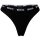 DIESEL womens thongs, 3-pack - LIZ-D-BOX, cotton stretch, logo waistband Black XS (X-Small)