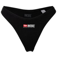 DIESEL womens briefs, 3-pack - OXY-D-CORE, cotton stretch, logo waistband Black S (Small)
