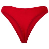DIESEL Damen Tanga, 3er Pack - PUNCHY-D-CORE, Cotton Stretch, Logo Schwarz/Rot/Weiß XS