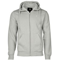 G-STAR Herren Sweat-Jacke - Premium Core, Loungewear, Zipper, Kapuze, einfarbig Hellgrau XL
