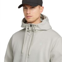 G-STAR Herren Sweat-Jacke - Premium Core, Loungewear, Zipper, Kapuze, einfarbig Hellgrau XL