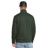 G-STAR Men’s Sweatshirt - Premium Core Half Zip, Logo, solid color Dark green L (Large)