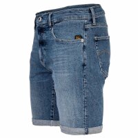G-STAR mens denim shorts - 3301 Slim Short, stretch denim, jeans, short Blue 30W
