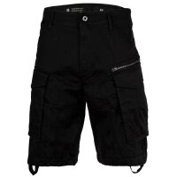 G-STAR mens cargo shorts - Rovic Zip Relaxed 1/2 , short, premium mico stretch, single-coloured Black 34W