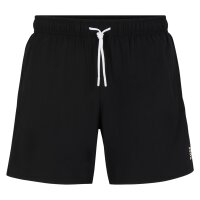 BOSS Herren Badeshorts - Iconic, Swim Shorts, Badehose, Signature-Streifen, Logo Schwarz M