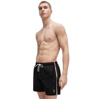 BOSS Herren Badeshorts - Iconic, Swim Shorts, Badehose, Signature-Streifen, Logo Schwarz M