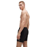 BOSS mens swim shorts – Iconic, swim shorts, swimming trunks, signature stripes, logo Black M (Medium)