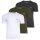BOSS mens T-shirt, 3-pack - Classic, round neck, short sleeves, cotton White/Green/Grey M (Medium)