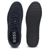 BOSS mens trainers - Titanium SL sdtxny,Trainer, material mix with suede Blue EUR 41 (UK 7,5)