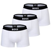 BOSS mens boxer shorts, 3-pack - trunks, Boss One, cotton stretch, logo White S (Small)