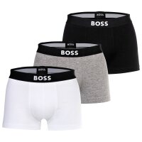BOSS mens boxer shorts, 3-pack - trunks, Boss One, cotton stretch, logo Black/Grey/White 2XL (XX-Large)