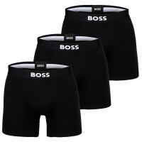 BOSS Herren Boxershorts, 3er Pack - Boxer Brief, Boss One, Cotton Stretch, Logo Schwarz M