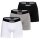 BOSS Herren Boxershorts, 3er Pack - Boxer Brief, Boss One, Cotton Stretch, Logo Schwarz/Grau/Weiß M