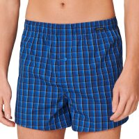 SCHIESSER Herren Web-Boxershorts, 4er Pack - Unterhose, Baumwolle Blau S