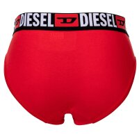 DIESEL Herren Slips, 6er Pack - UMBR-ANDRETHREEPACK, Briefs, Cotton Stretch, einfarbig Schwarz/Grau/Rot M