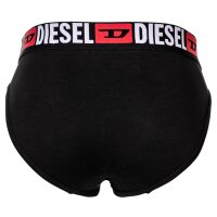DIESEL Mens Briefs, 6-Pack - UMBR-ANDRETHREEPACK, Briefs, Cotton Stretch, plain Black/Grey/Red S (Small)