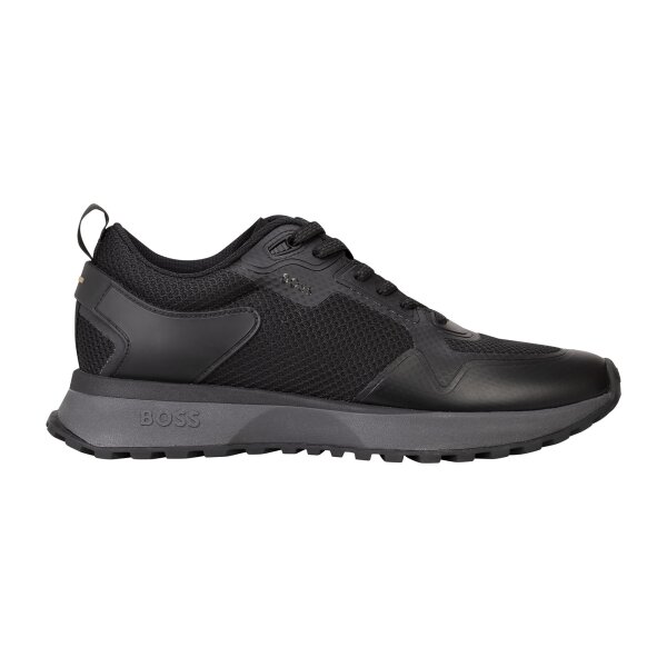 BOSS mens sneaker - Jonah Runn meth, trainers, leisure, logo Black/Grey EUR 44 (UK 10)