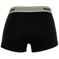 HUGO mens boxer shorts, 3-pack - TrunkTriplet, cotton stretch, logo Black/Grey/Red 2XL (XX-Large)