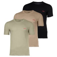 HUGO mens T-shirt, 3-pack - round neck, short sleeves, logo, cotton, uni