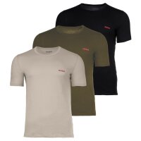 HUGO mens T-shirt, 3-pack - round neck, short sleeves, logo, cotton, uni