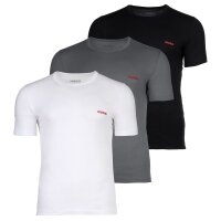 HUGO mens T-shirt, 3-pack - round neck, short sleeves, logo, cotton, uni
