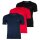HUGO mens T-shirt, 3-pack - round neck, short sleeves, logo, cotton, uni