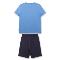 Sanetta Jungen Schlafanzug - kurz, Kids, Nachtwäsche, Pyjama, Baumwolle Blau 104