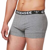 CHIEMSEE Herren Boxershorts, 3er Pack - Shorts, Logobund, einfarbig Grau M