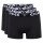 CHIEMSEE Mens Boxer Shorts, 3-Pack - Shorts, Logo Waistband, solid Colour Black M (Medium)