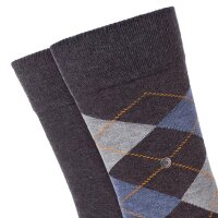 Burlington Herren Socken Everyday 2er Pack - Rautenmuster, Uni, Onesize, 40-46 Dunkelgrau