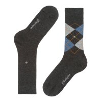 Burlington Men Socks Everyday Pack of 2 - Diamond Pattern, Onesize, 40-46 (6.5-11 UK) dark grey