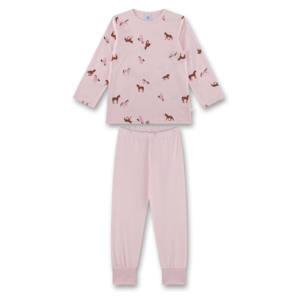 Sanetta Mädchen Schlafanzug - lang, Kids, Pyjama, Baumwolle, Motiv Rosa 104