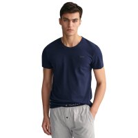 GANT Herren T-Shirt, 2er Pack - C-NECK T-SHIRT 2-PACK, Rundhals, kurzarm, Cotton Marineblau/Weiß L