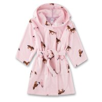 Sanetta Girls Bath robe - kids, swimwear, cotton, hood, pocket, motif Pink 104
