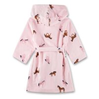 Sanetta Girls Bath robe - kids, swimwear, cotton, hood, pocket, motif Pink 104