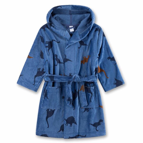 Sanetta Boys‘ Bathrobe - kids, swimwear, cotton, hood, pockets, motif Blue 104