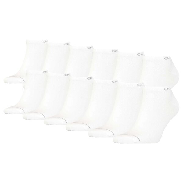 Calvin Klein Mens Sneaker Socks, 12-Pack - THOMAS ECOM, Short Socks, One Size White 40-46 (UK 6,5-11)
