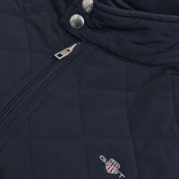 GANT Herren Steppweste - QUILTED WINDCHEATER VEST, Reißverschluss, Stehkragen Blau M