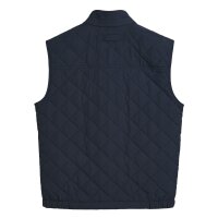 GANT mens quilted gilet – QUILTED WINDCHEATER VEST, zip, stand-up collar Blue M (Medium)