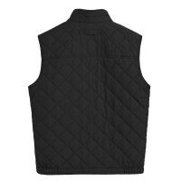 GANT Herren Steppweste - QUILTED WINDCHEATER VEST, Reißverschluss, Stehkragen Schwarz M