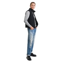 GANT mens quilted gilet – QUILTED WINDCHEATER VEST, zip, stand-up collar Black M (Medium)